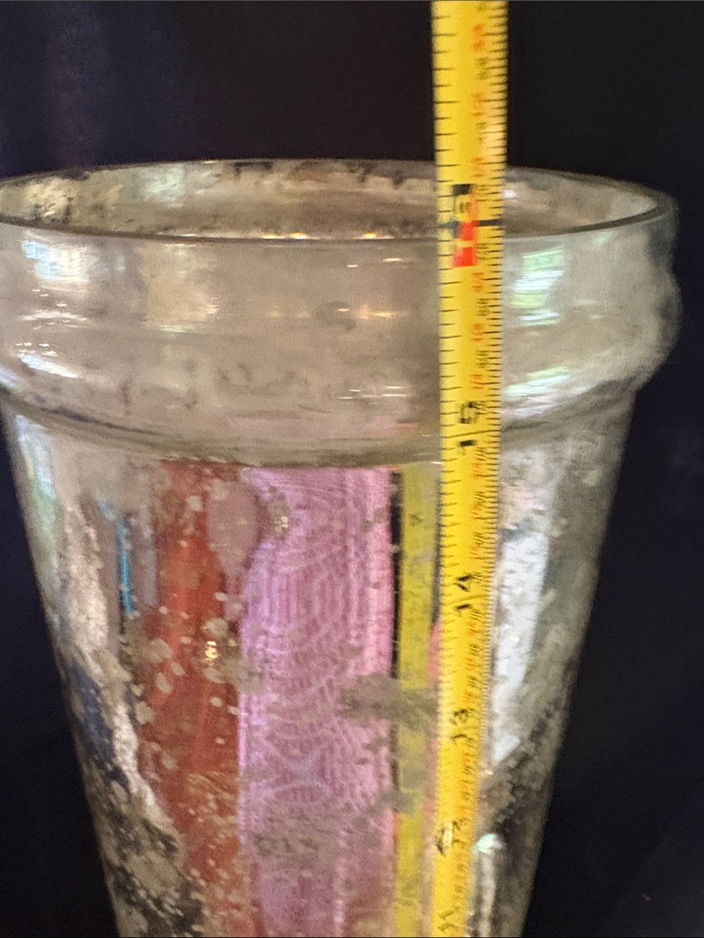 Tall Mercury Glass Apothecary Jar with Pedestal Lid - Silver. Pottery Barn - Picture 3 of 3